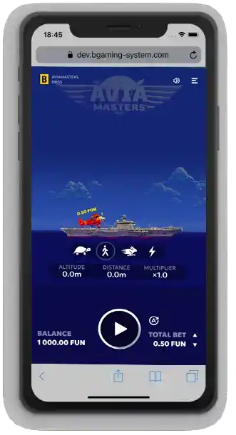 Οθόνη προετοιμασίας στο Aviamasters σε smartphone με επιλογές στοιχημάτων.